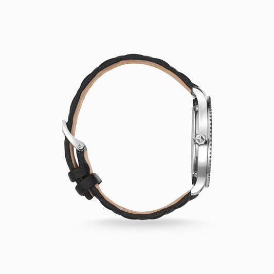 Thomas Sabo Rebel at Heart WA0321-203-203 · Acero plateado · Correa negra · 38 mm