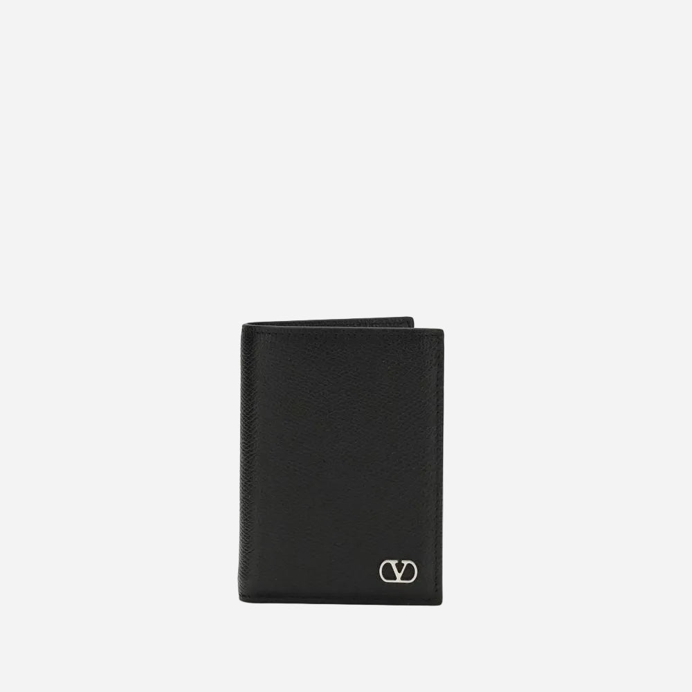 Valentino Garavani VLogo Signature Cardholder in Grainy Calfskin