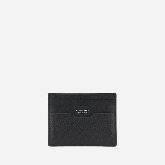 Ferragamo tarjetero Monogram · Negro · 11 cm