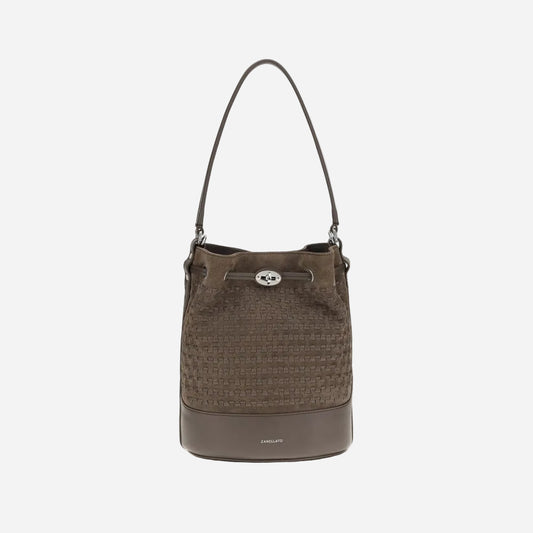 Zanellato Mondà Bucket Bag · Ante marrón · 23 cm
