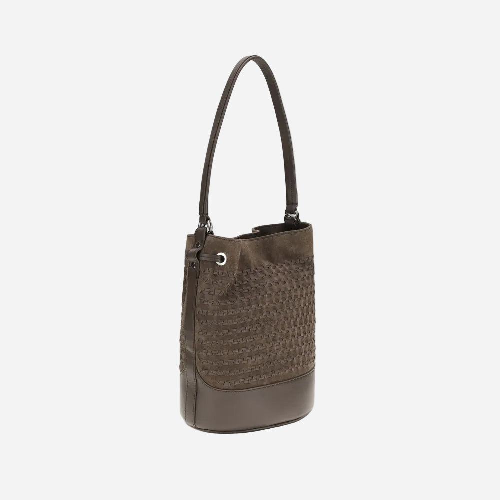 Zanellato Mondà Bucket Bag · Ante marrón · 23 cm