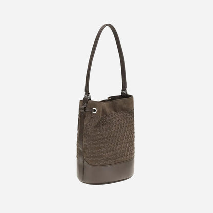 Zanellato Mondà Bucket Bag · Ante marrón · 23 cm