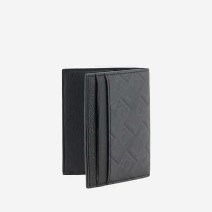 Ferragamo tarjetero Monogram · Negro y gris · 16 cm
