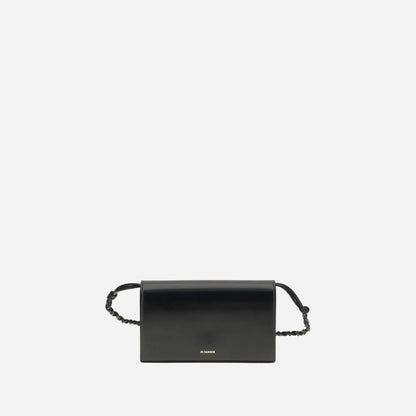 Jil Sander Tangle Wallet with Strap negro