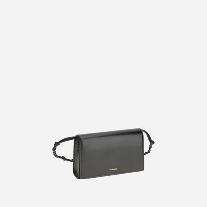 Jil Sander Tangle Wallet with Strap negro