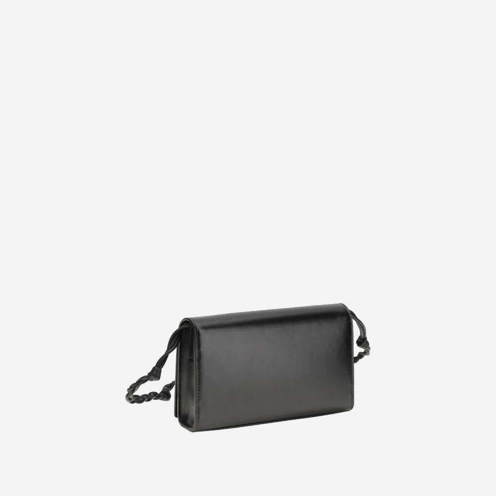 Jil Sander Tangle Wallet with Strap negro
