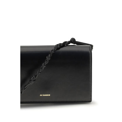Jil Sander Tangle Wallet with Strap negro