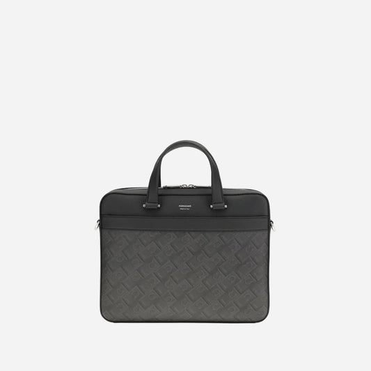 Ferragamo Monogram bolso de trabajo · Negro · 36 cm