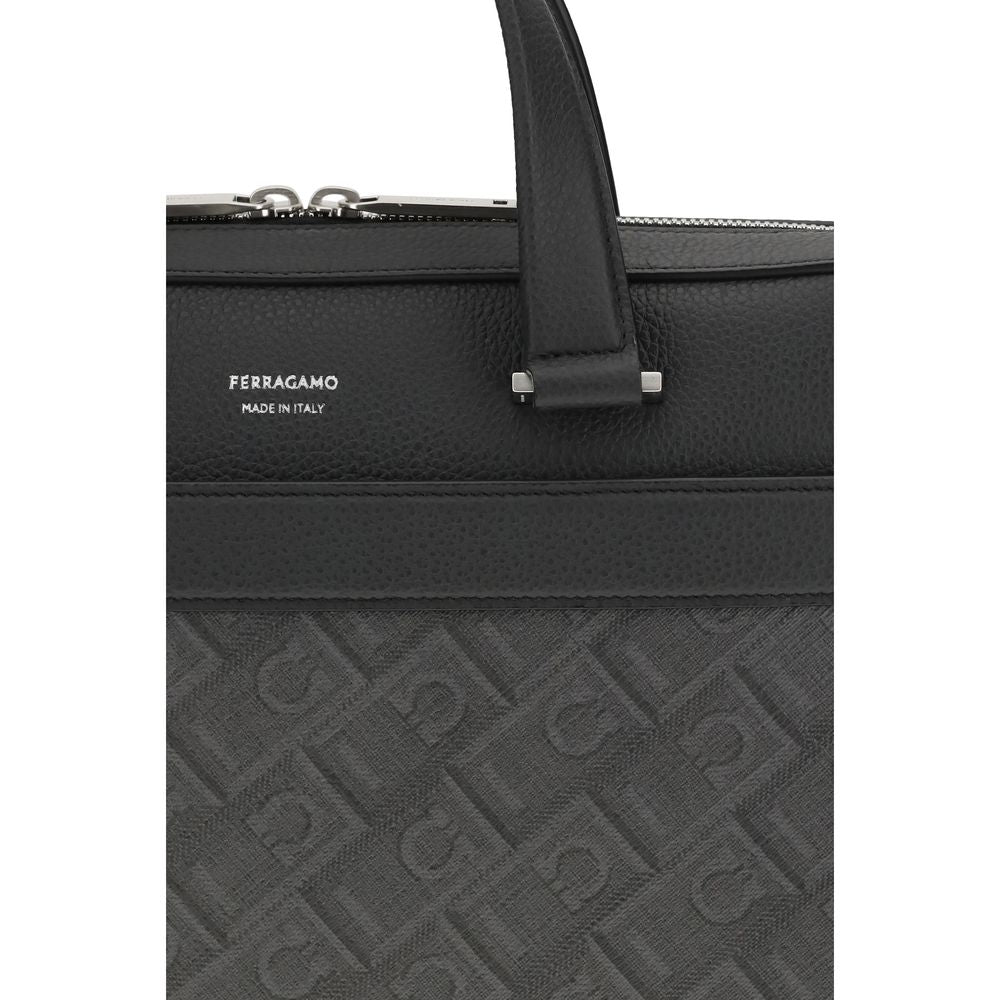 Ferragamo Monogram bolso de trabajo · Negro · 36 cm