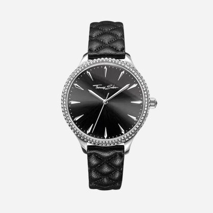Thomas Sabo Rebel at Heart WA0321-203-203 · Acero plateado · Correa negra · 38 mm
