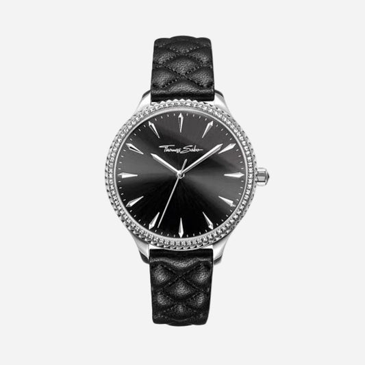 Thomas Sabo Rebel at Heart WA0321-203-203 · Acero plateado · Correa negra · 38 mm