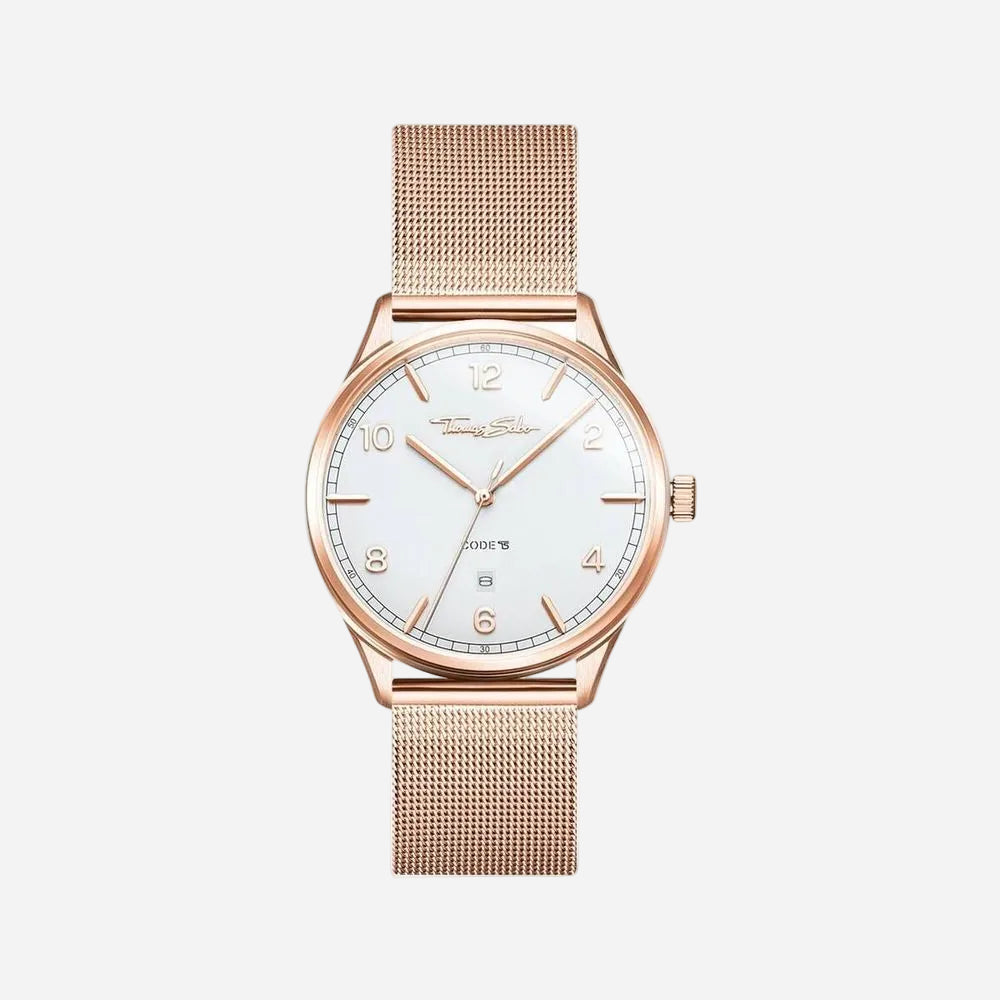 Thomas Sabo Code TS WA0341-265-202 · Acero rosa · Esfera blanca · 40 mm