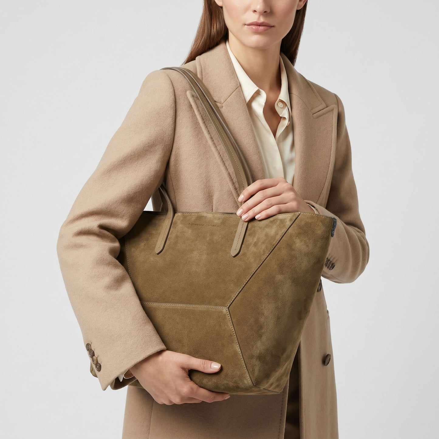 Brunello Cucinelli tote de ante · Beige taupe · 53 cm
