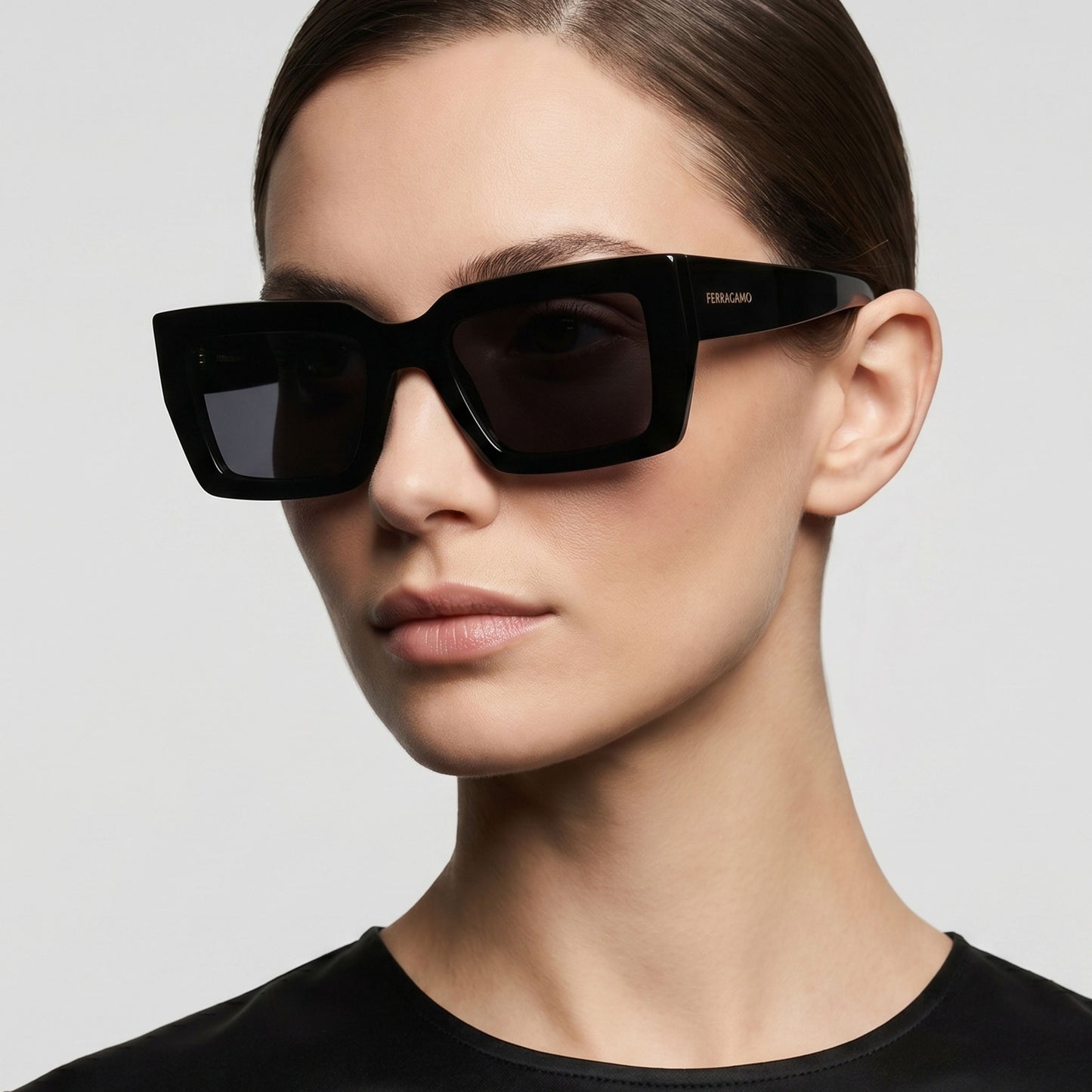 Ferragamo SF1108S 001 · Acetato negro · 54 mm