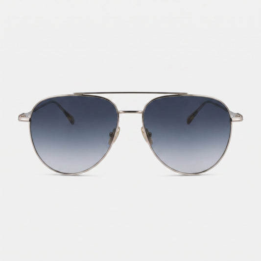 Ferragamo SF308S 715 · Metal dorado y lente azul degradada · 61 mm
