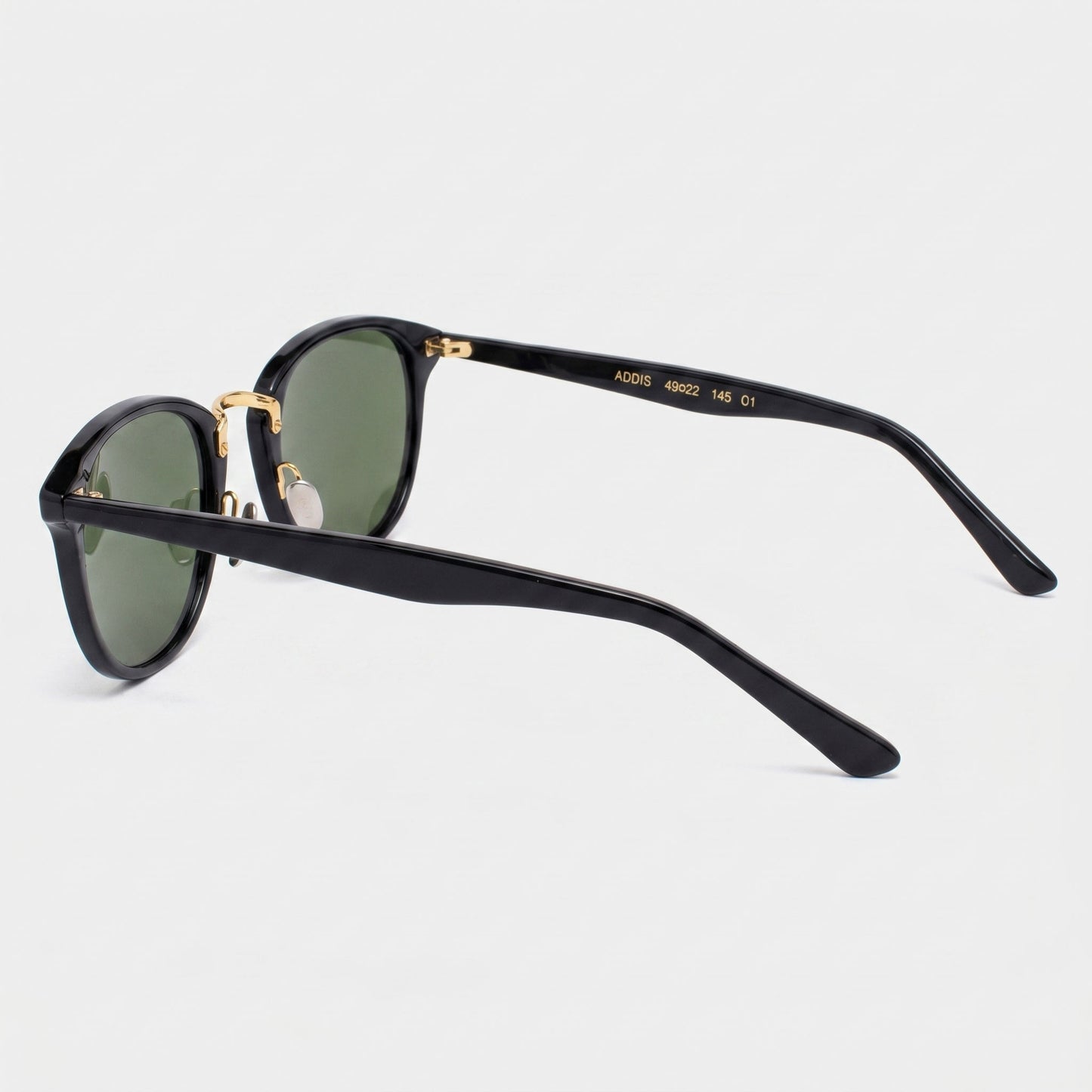 L.G.R Addis S Black · Acetato negro · 49 mm