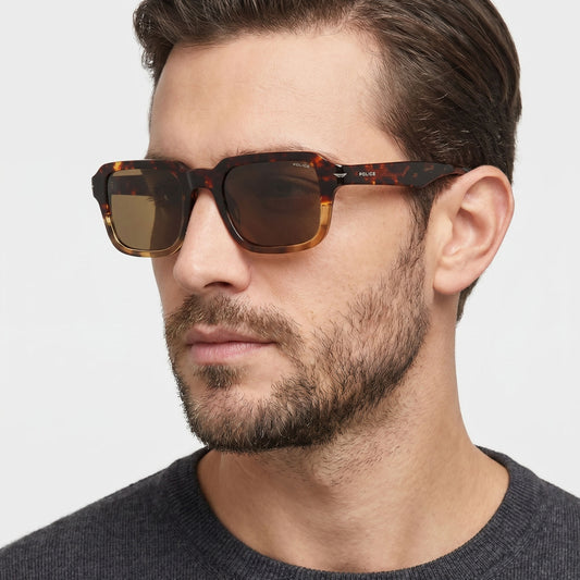 Police SPLN36M 520836 · Acetato carey marrón · 52 mm