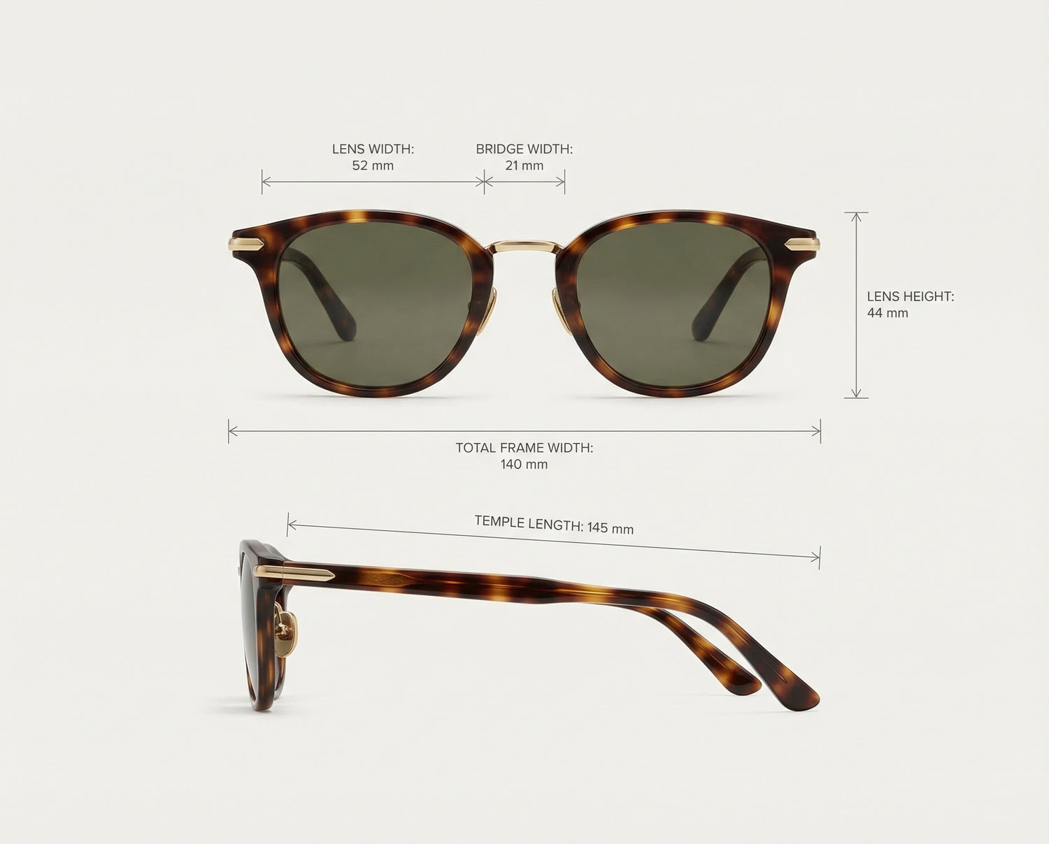 Infographie sur les mesures des lunettes de soleil